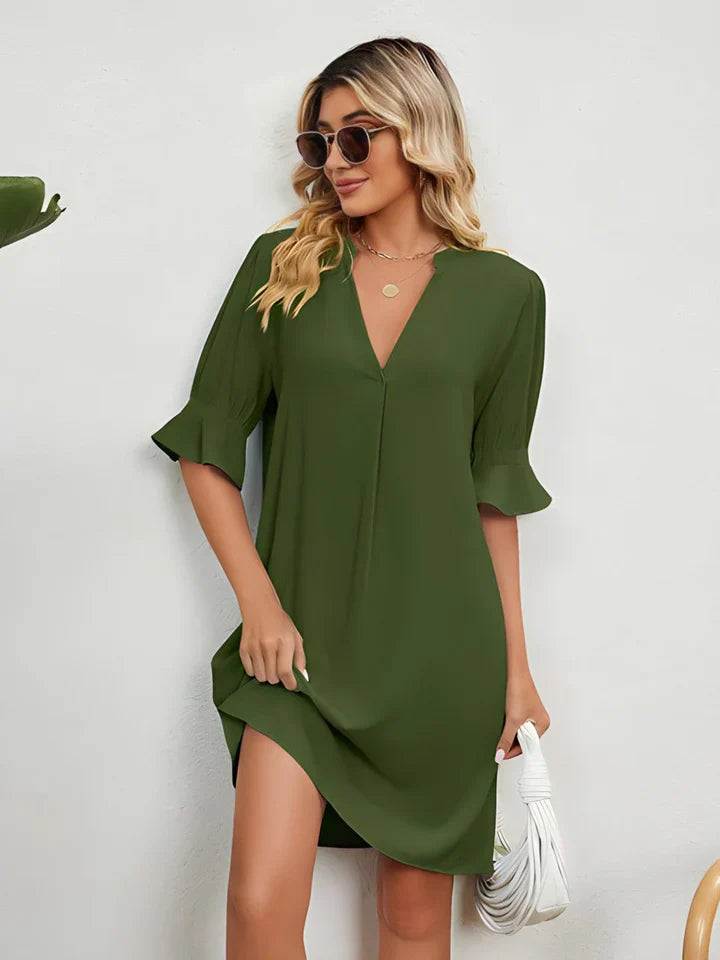 Amabel | sommer damen kleid mit v-ausschnitt